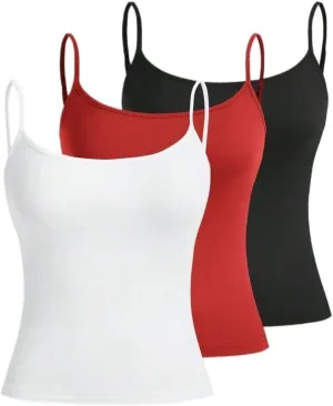 Tops For Women Fashion 2024 Casual 3pcs/Set Fit Camisole Tank Top For Summer Trendy Cami Tank Tops