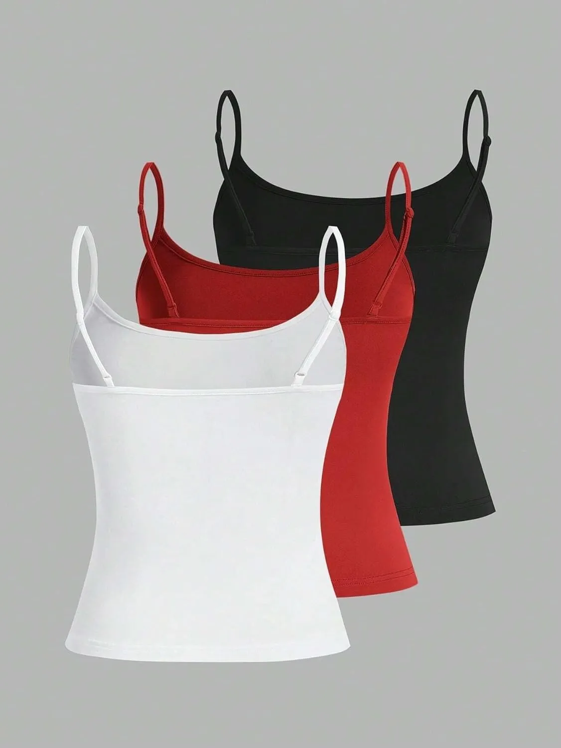 Tops For Women Fashion 2024 Casual 3pcs/Set Fit Camisole Tank Top For Summer Trendy Cami Tank Tops
