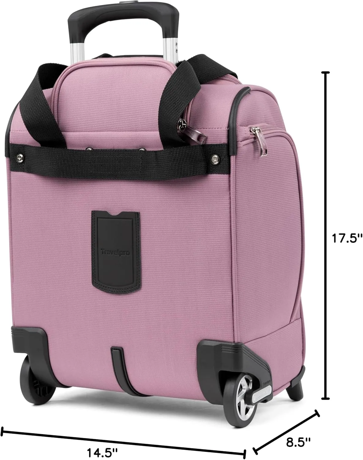 Travelpro Luggage Maxlite 5 Softside Lightweight Rolling Underseat Compact Carry on Upright 2 Wheel Bag, Men and Women, Orchid Pink Purple, 15-Inch