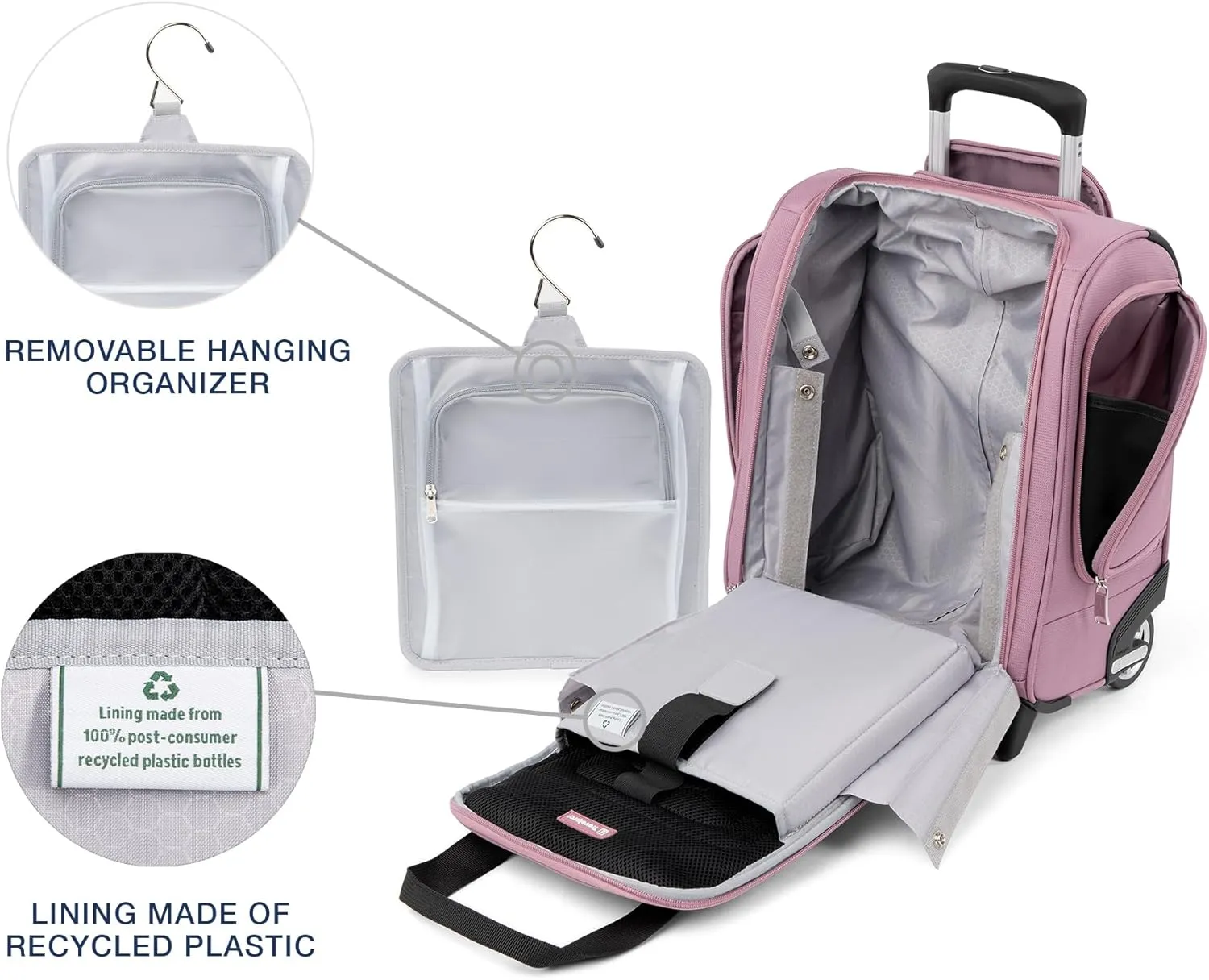 Travelpro Luggage Maxlite 5 Softside Lightweight Rolling Underseat Compact Carry on Upright 2 Wheel Bag, Men and Women, Orchid Pink Purple, 15-Inch