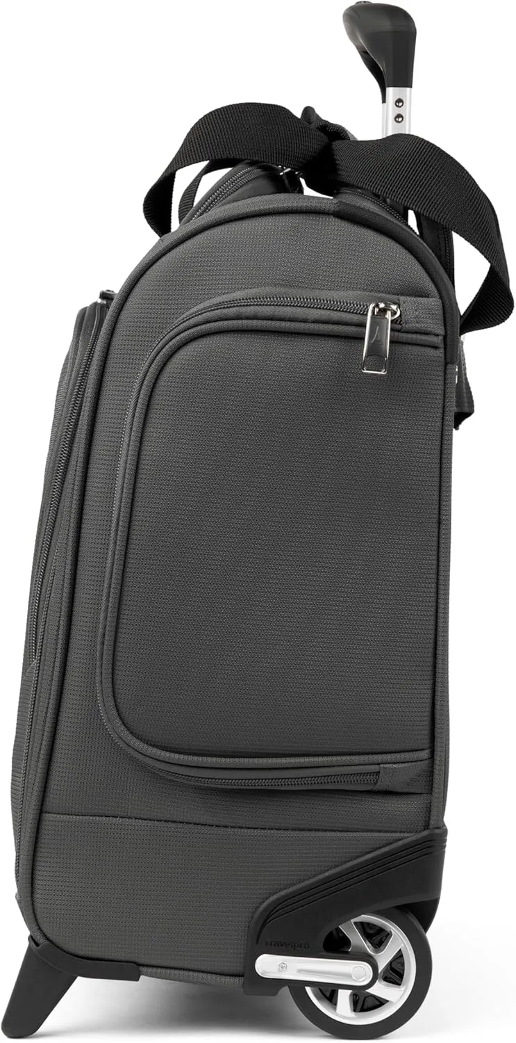 Travelpro Luggage Maxlite 5 Softside Lightweight Rolling Underseat Compact Carry on Upright 2 Wheel Bag, Men and Women, Shadow Grey, 15-Inch