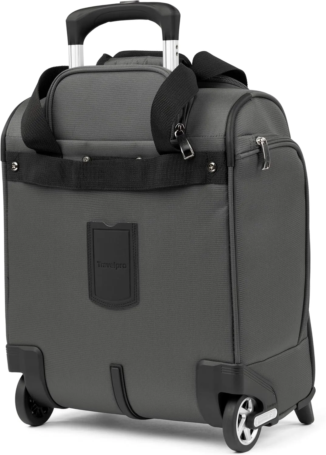 Travelpro Luggage Maxlite 5 Softside Lightweight Rolling Underseat Compact Carry on Upright 2 Wheel Bag, Men and Women, Shadow Grey, 15-Inch