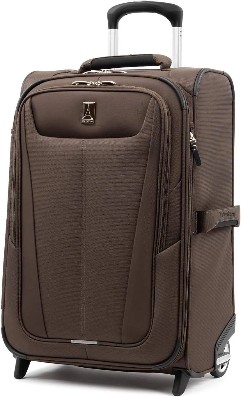 Travelpro Maxlite 5 Softside 2pc Set Expandable Carry On Upright 2 Wheel Luggage/Soft Underseat Tote, Lightweight Suitcase, Men and Women, Mocha