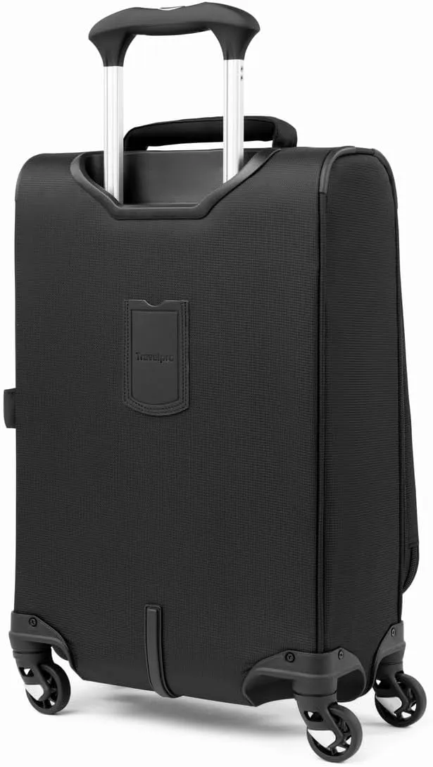 Travelpro Maxlite 5 Softside Expandable Luggage with 4 Spinner Wheels, Lightweight Suitcase, Men and Women, Black, Compact Carry-on 20-Inch