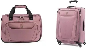 Travelpro Maxlite 5-Softside Expandable Spinner Wheel Luggage, Dusty Rose, 2-Piece Set (Tote/25)