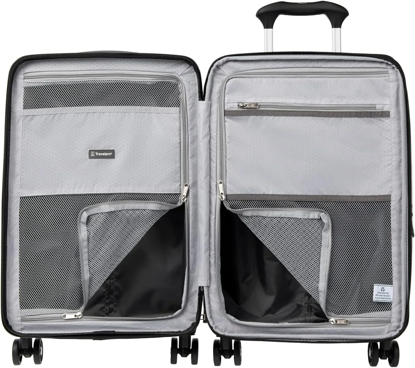 Travelpro Maxlite Air Hardside Expandable Carry on Luggage, 8 Spinner Wheels, Lightweight Hard Shell Polycarbonate Suitcase, Black, Compact Carry On 20-Inch
