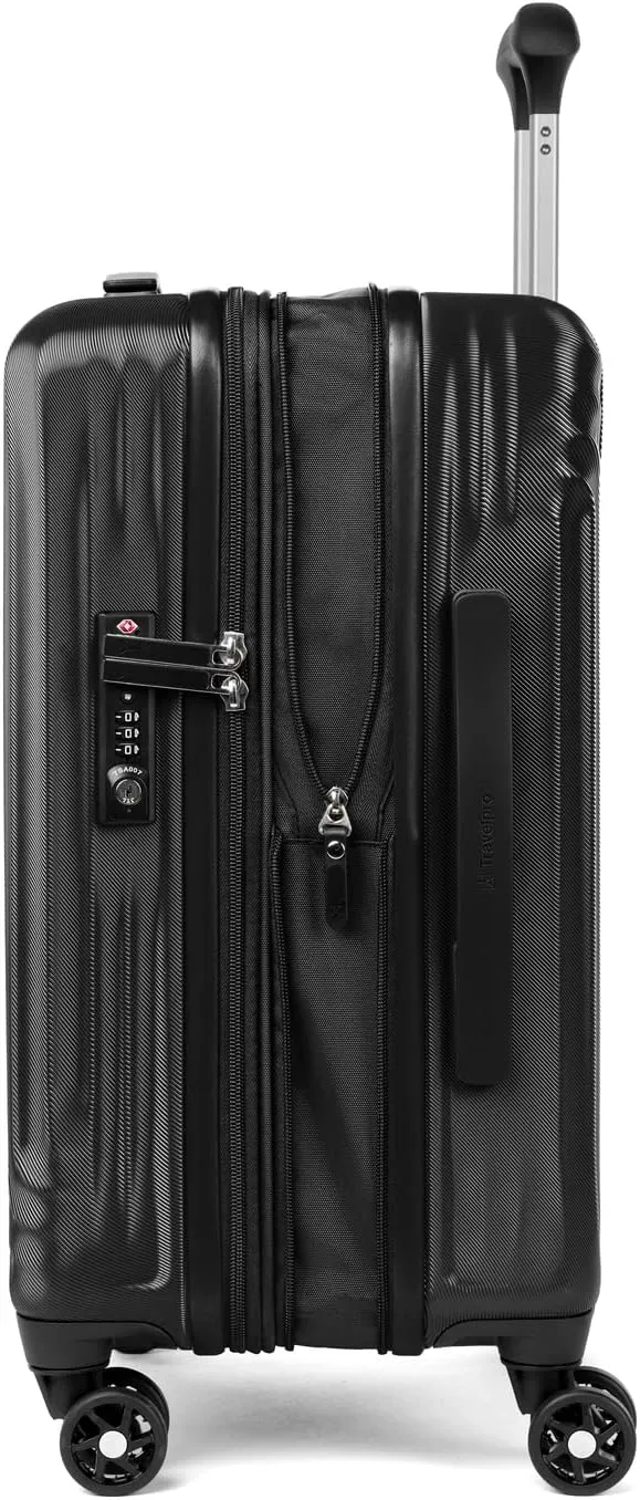 Travelpro Maxlite Air Hardside Expandable Carry on Luggage, 8 Spinner Wheels, Lightweight Hard Shell Polycarbonate Suitcase, Black, Compact Carry On 20-Inch