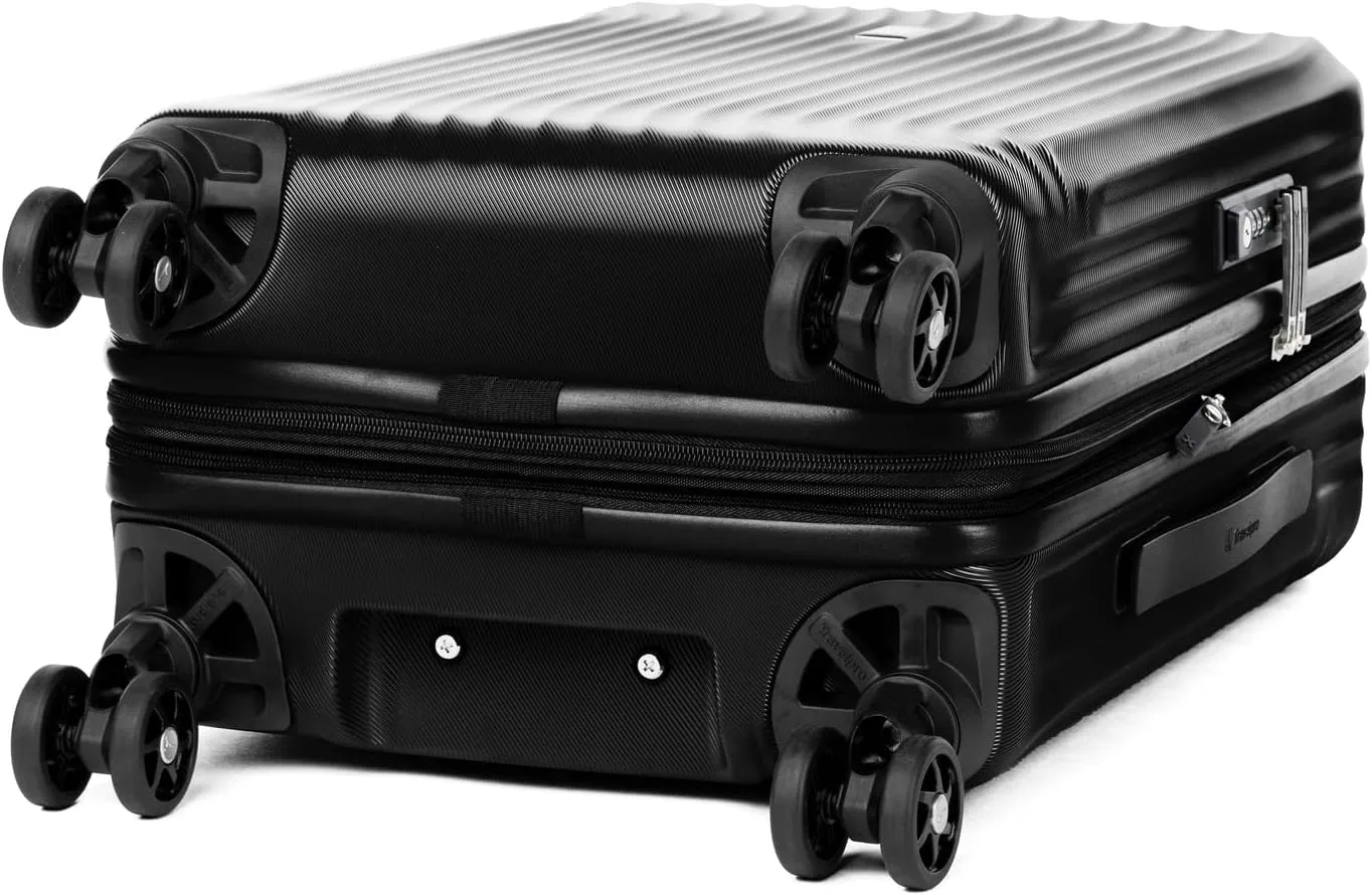Travelpro Maxlite Air Hardside Expandable Carry on Luggage, 8 Spinner Wheels, Lightweight Hard Shell Polycarbonate Suitcase, Black, Compact Carry On 20-Inch