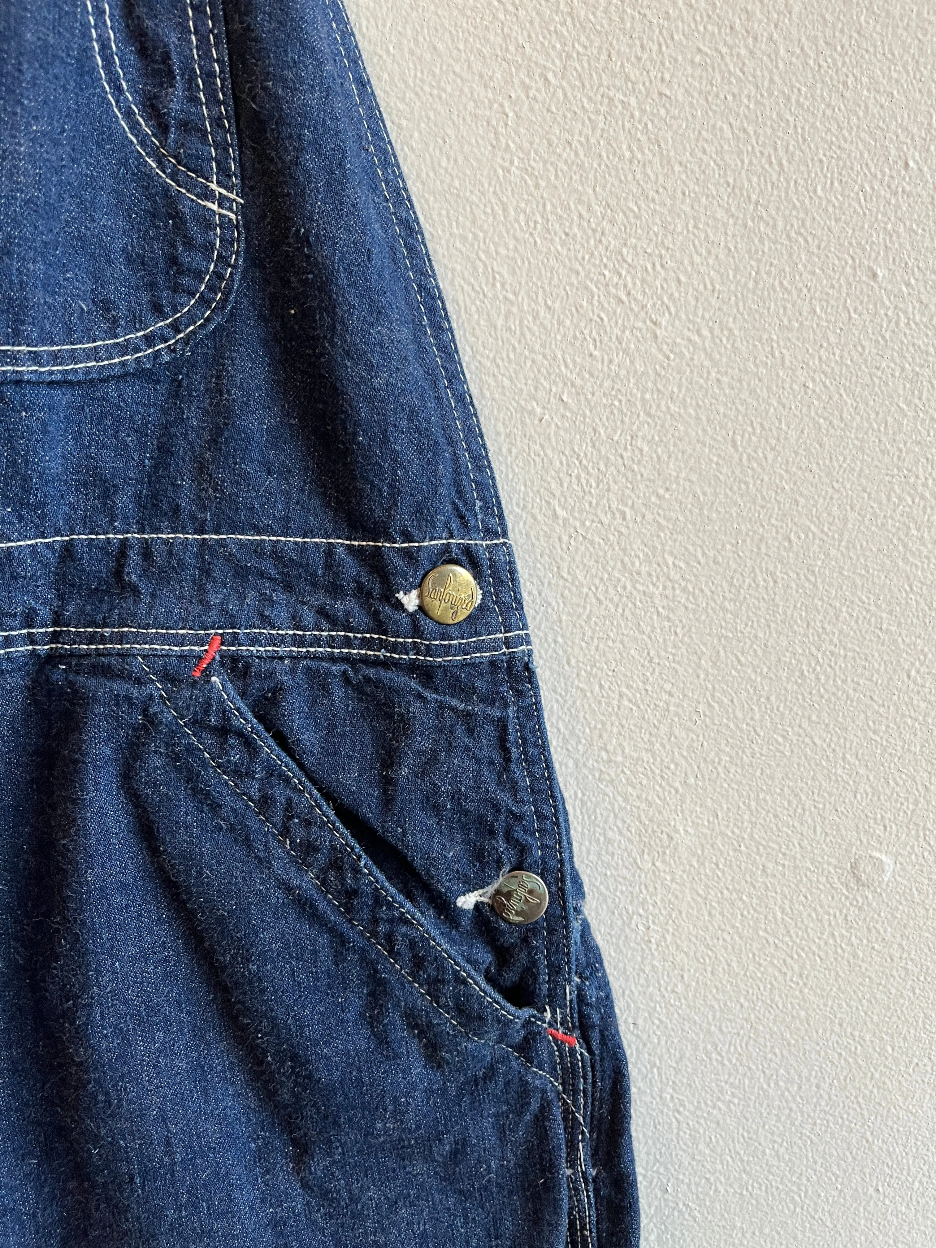 Vintage 1940/1950s Blue Bell Darkwash Denim Overalls