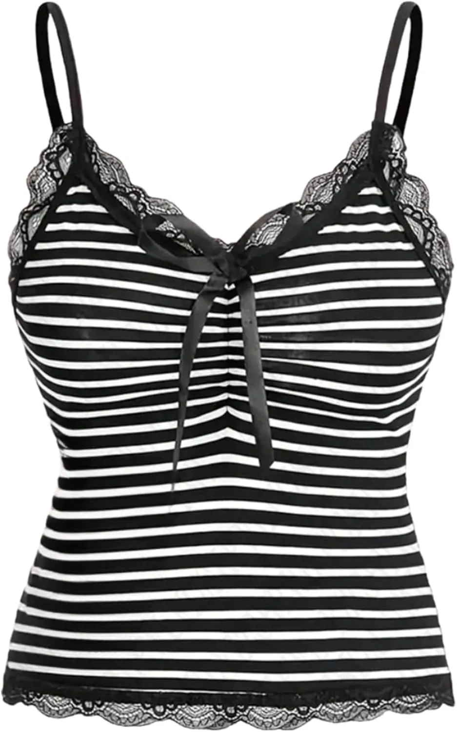 Vintage Camisole Women Leopard Print Spaghetti Strap Tops Striped Cropped Top Y2k Cheetah Tops Emo Grunge 2000s