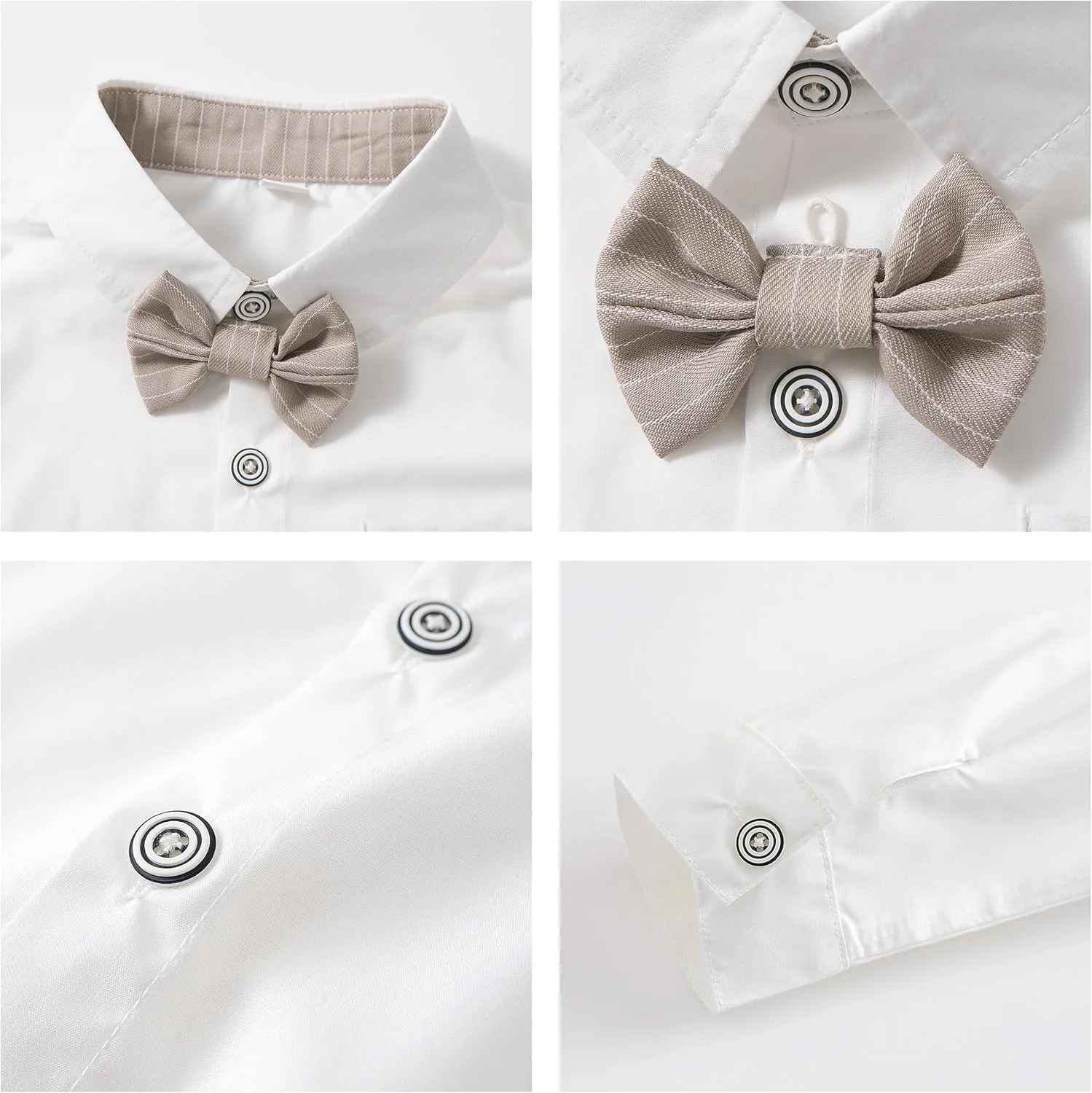 Volunboy Boys Clothes Set Toddler Gentlemen Wedding Suit Long Sleeve Bowtie Formal Dress Shirts Suspenders Pants Outfits