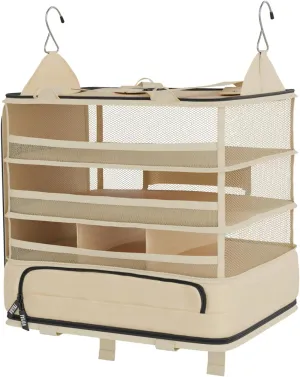 Voyaj Hanging Suitcase Organizer for Travel - Carry on Closet Suitcase, Hanging Luggage Organizers, Travel Organizer - Easily Fits Carry On Luggage for Wrinkle Free Packing