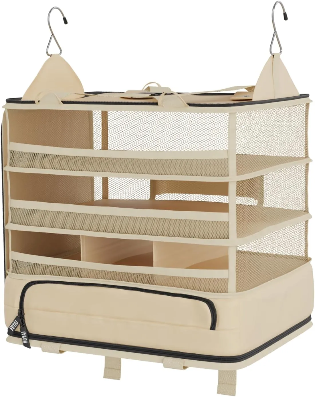 Voyaj Hanging Suitcase Organizer for Travel - Carry on Closet Suitcase, Hanging Luggage Organizers, Travel Organizer - Easily Fits Carry On Luggage for Wrinkle Free Packing