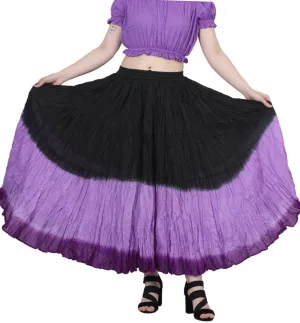 Wevez Women's Flowy Renaissance Long Maxi Tiered Peasant Dance Skirt, Plus Size 0X to 3X