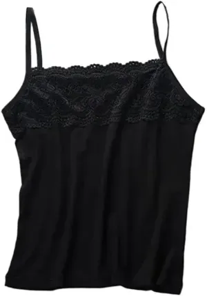 Women Slim Lace Splicing Camisole For Summer Casual Sleeveless Slim Sling Tanks Vest
