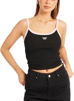 Women Spaghetti Strap Striped Camisole Top Slim Scoop Neck Backless Crop Tops Summer Streetwear