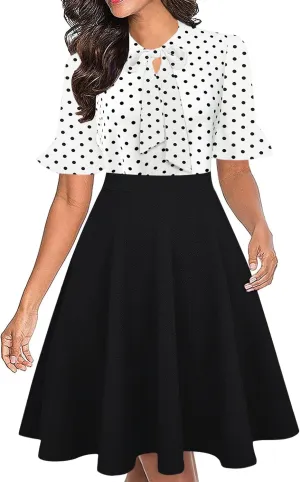 Women Summer Floral Ruffle Sleeve Wear to Work Church Wedding Guest Party Dresses