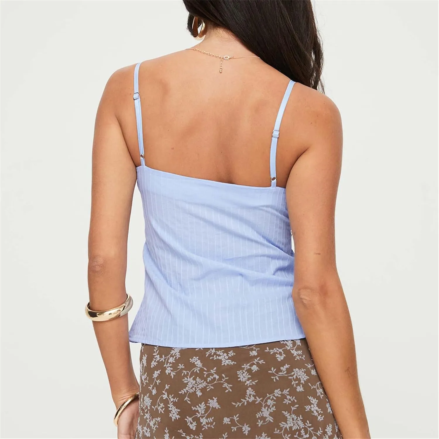 Women Y2k Babydoll Cami Top Sexy Lace Ruffle V Neck Spaghetti Strap Peplum Tank Tops Coquette Going Out Streetwear