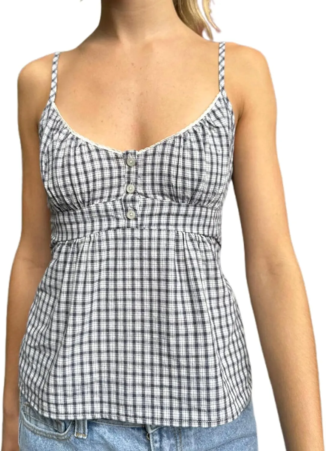 Women Y2k Floral Tank Top Ruffle Babydoll Camisole Sleeveless Smocked Back Peplum Shirt Summer Trendy Cami Tops