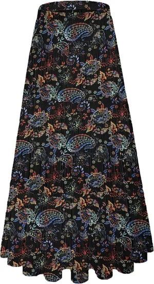 Women's Chiffon White Flowy Maxi Skirts Boho Summer Elastic Waisted Pleated A Line Long Skirt for Women 2025
