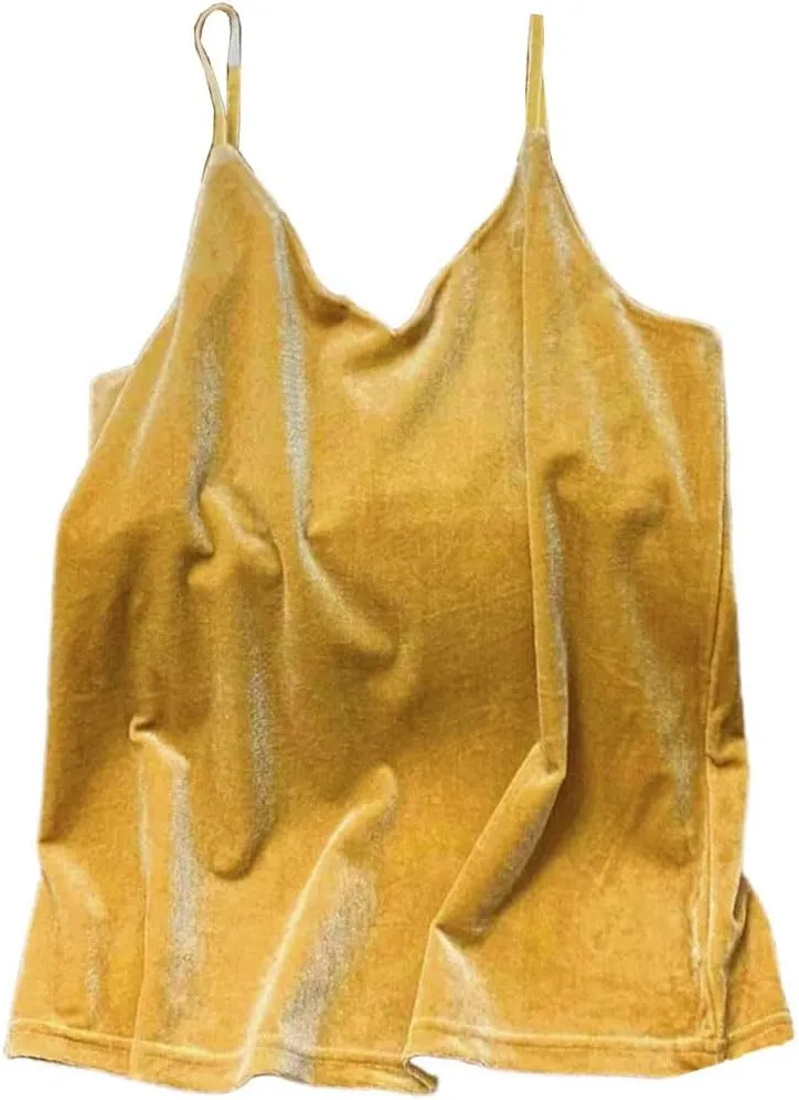 Women's Corduroy Tank Crop Tops Fashion Streetwear Spaghetti Strap Camisole Plus Size Casual Tanks