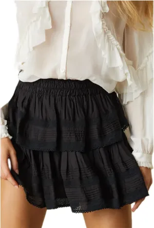 Womens Low Rise Lace Mini Skirt Y2k Pleated Ruffle Short Skirt Flowy Asymmetrical Underskirt Fairy Half Slip Skirts