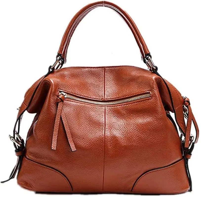 Women's Messenger Bag, Large-Capacity Carrying Bag, Soft Leather Bucket Bag Travel Bag