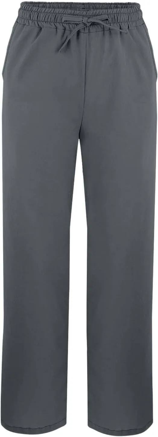 Womens Straight Leg Linen Pants 2025 Summer Casual Beach Pants Lightweight High Waisted Boho Capri Pants with Pockets